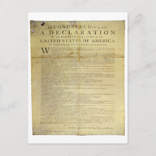 Postal Declaración de independencia de Dunlap Broadside 1