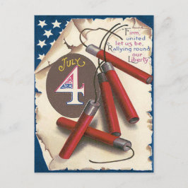 Postal Declaración de Independencia de la Bandera America