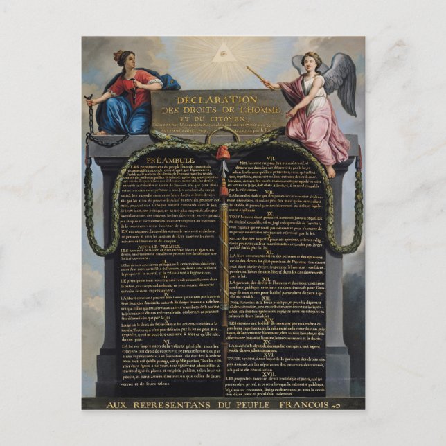 Postal Declaración de las derechas del hombre y del (Anverso)