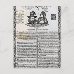 Postal Declaración del matrimonio de Frederick V