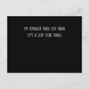 Postal Declaración divertida de bebé año bisiesto Salto S