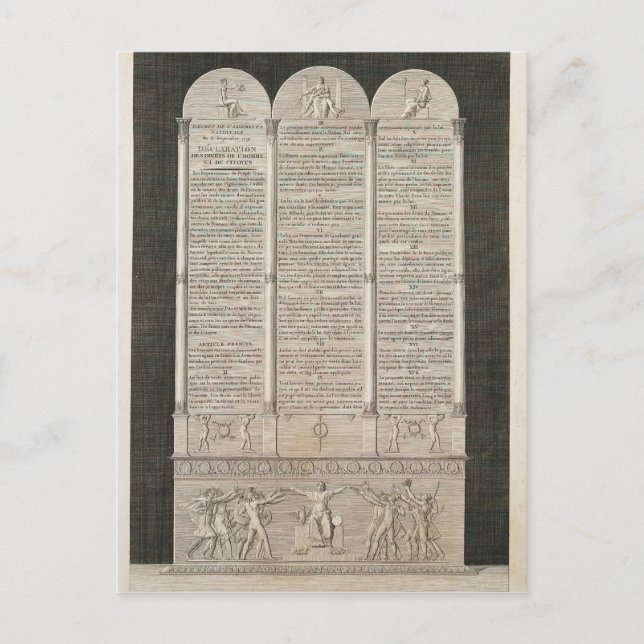 Postal Declaración Francesa de los Derechos del Hombre (Anverso)