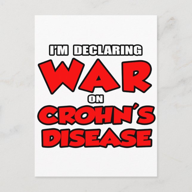 Postal Declaro la guerra a la enfermedad de Crohn (Anverso)