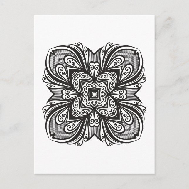 Postal Deco Black Square Inspirado (Anverso)