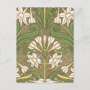 Postal Deco Blanco Floral