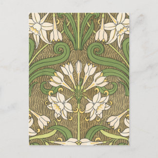 Postal Deco Blanco Floral