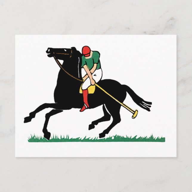 Postal Deco Horse Polo (Anverso)