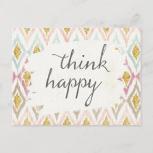 Postal Deco suave V el   piensa feliz