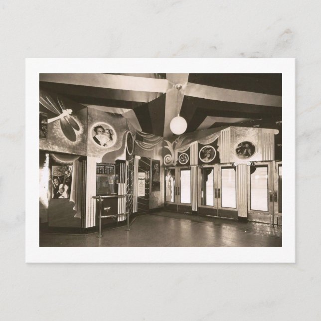 Postal Deco Theatre Lobby Vintage (Anverso)