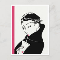 Deco Woman Retro Cocktail Estiloso