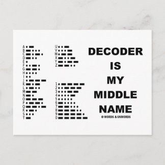 Postal Decoder Es Mi Nombre Medio (Código Morse)