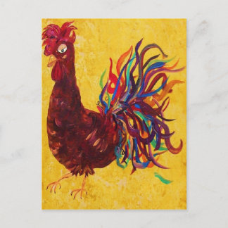 Postal DeColores Rooster
