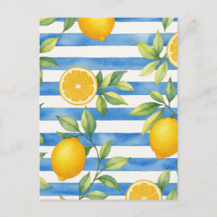 Postal Decor de Cocina de Citrus de Verano Mediterráneo