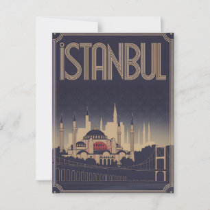 Postal Decoración artística de Estambul