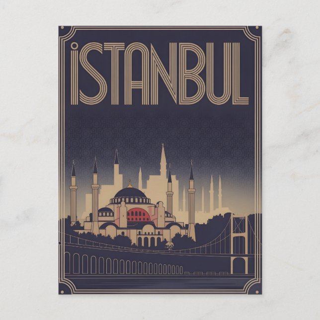 Postal Decoración artística de Estambul (Anverso)