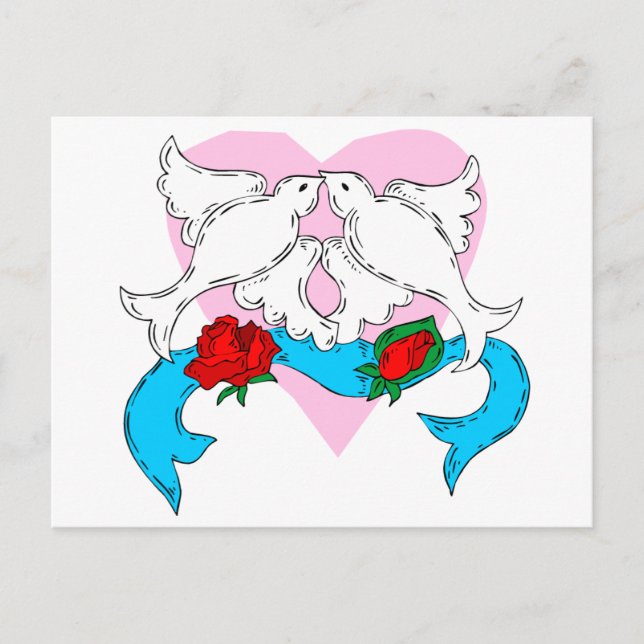 Postal Decoración Boda de la paloma (Anverso)