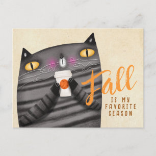 Postal Decoración de Caída del Gato de las Especias de Ca
