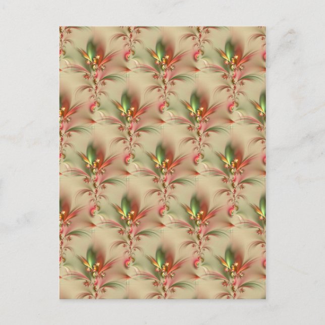 Postal decoración de flores/papel pintado (Anverso)