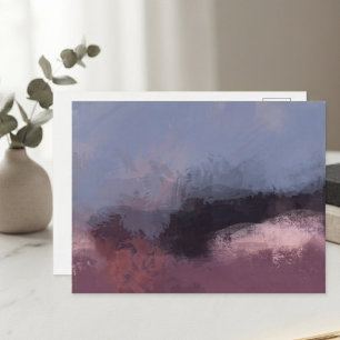 Postal Decoración de galería abstracta rosa polvorienta c