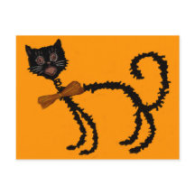 Decoración de Halloween de gato negro elástico