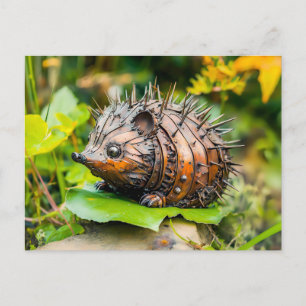 Postal Decoración de jardín de erizo de metal en licencia