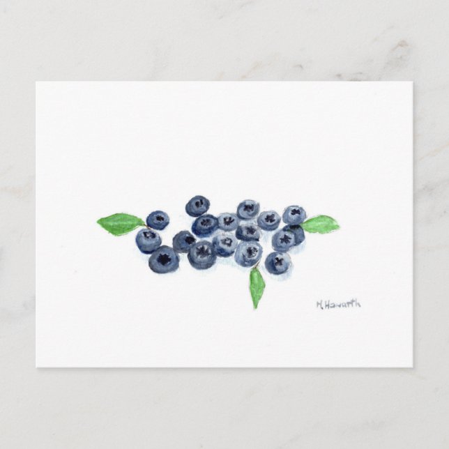 Postal Decoración de la cocina de arándanos (Anverso)