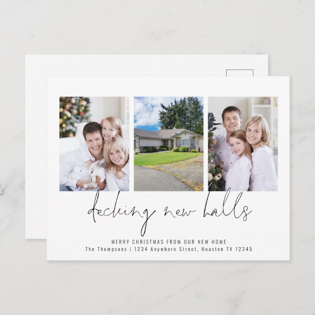 Postal Decoración de nuevos salones 3 Fotos Navidades en  (Anverso / Reverso)