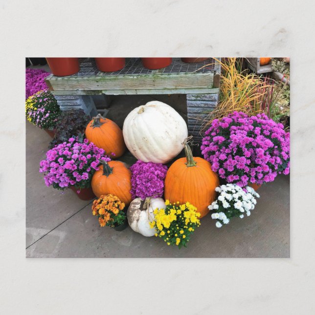 Postal Decoración de otoño (Anverso)