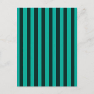 Postal Decoración de rayas verticales turquesa