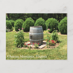 Postal Decoración del Jardín del Barril del Vino, Chateau