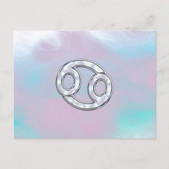 Postal Decoración del símbolo Zodiac de la Madre del Cánc (Anverso)