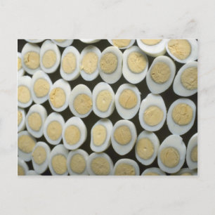 Postal Decoración deliciosa con huevos duros a la mitad