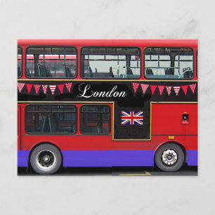 Postal Decoración doble del autobús rojo de Londres