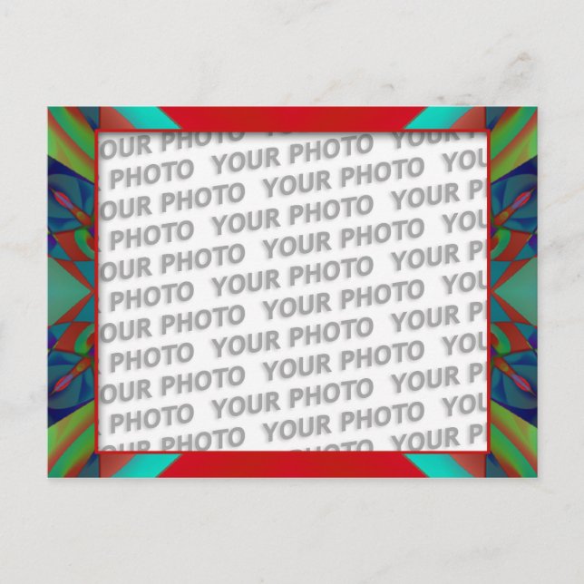 Postal Decoración fractal de apofisis 2 + tu foto (Anverso)