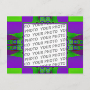 Postal Decoración fractal de apofisis 3 + tu foto