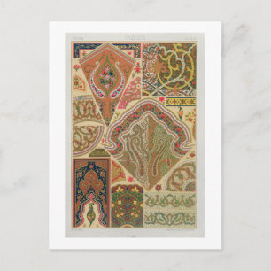 Postal Decoración india, plato XIX de la 'Orna policromad