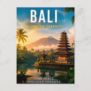 Postal 🌺 Decoración Tropical de Bali Indonesia 🌴