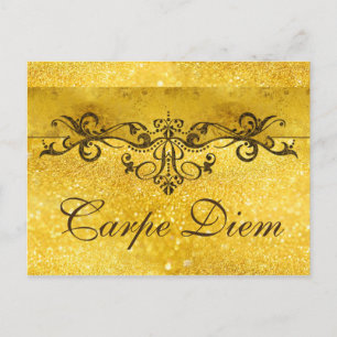 Postal Decoración vintage oro antiguo + tu texto