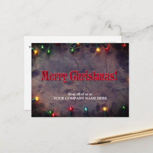 Postal Decoraciones Navideñas Vintage Saludo Bonito