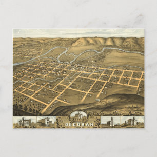 Postal Decorah, condado de Winneshiek, Iowa (1870)