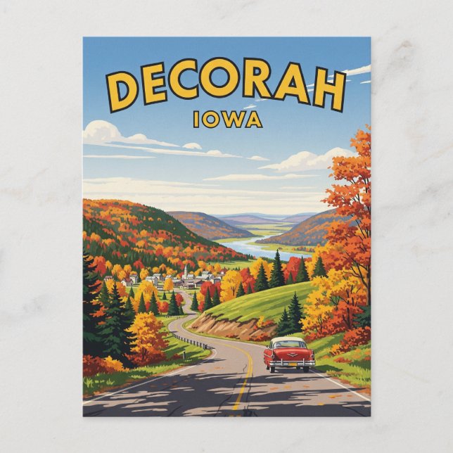 Postal Decorah Iowa Travel (Anverso)