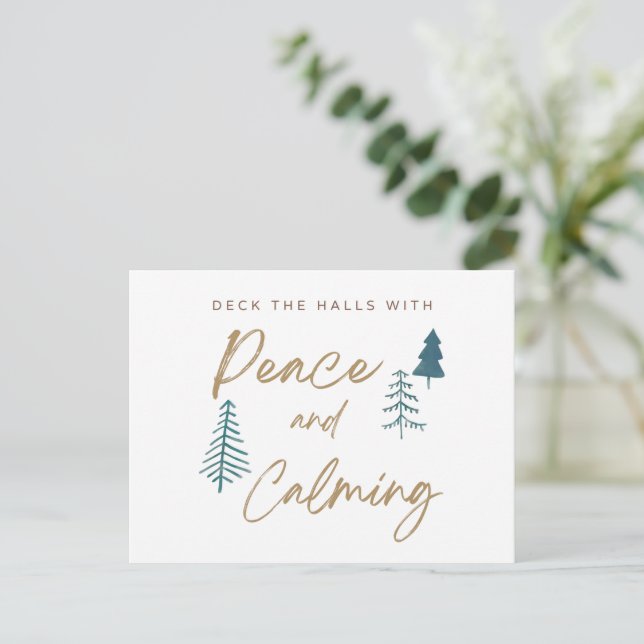 Postal Decorar los salones con paz y tranquilidad (Anverso de pie)