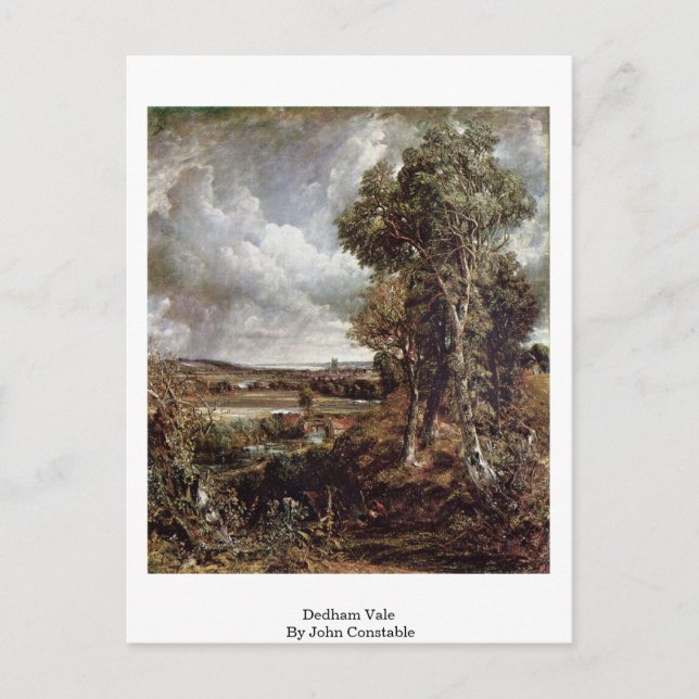 Postal Dedham Vale By John Constable (Anverso)