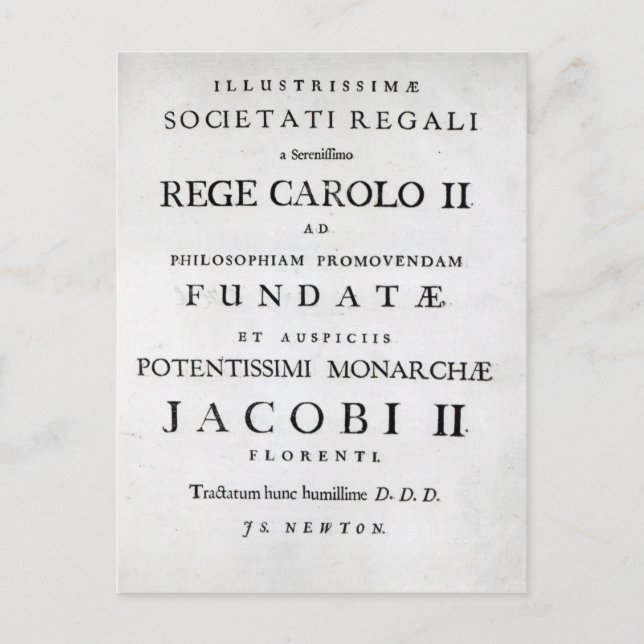Postal Dedicación a la Sociedad Real (Anverso)