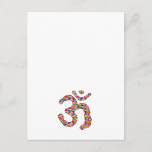 Postal Dedicación a OM MANTRA : Gemas de PANTALLA, perlas