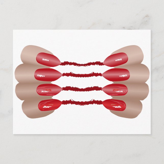 Postal Dedo de la mano de vampiro V.2 (Anverso)