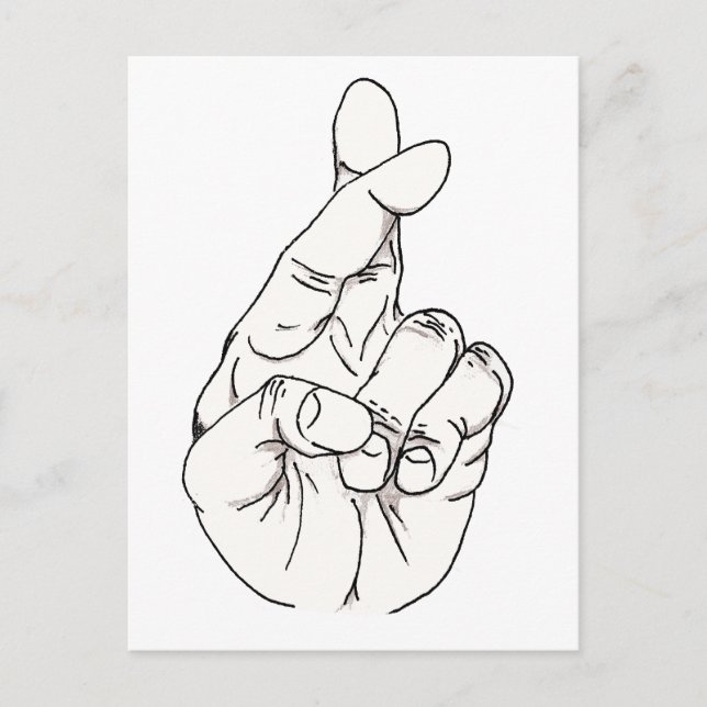 Postal Dedos cruzados (Anverso)