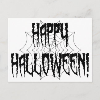 Postal Dedos de araña y web de Halloween