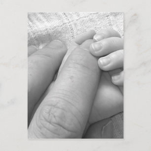 Postal Dedos de Mano de Bebé Manos Sosteniendo Agarrando