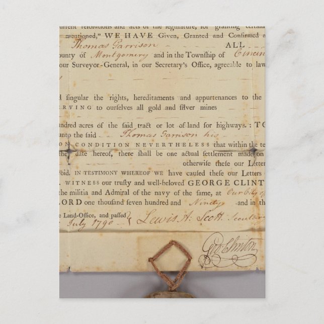 Postal Deed, Nueva York (Anverso)